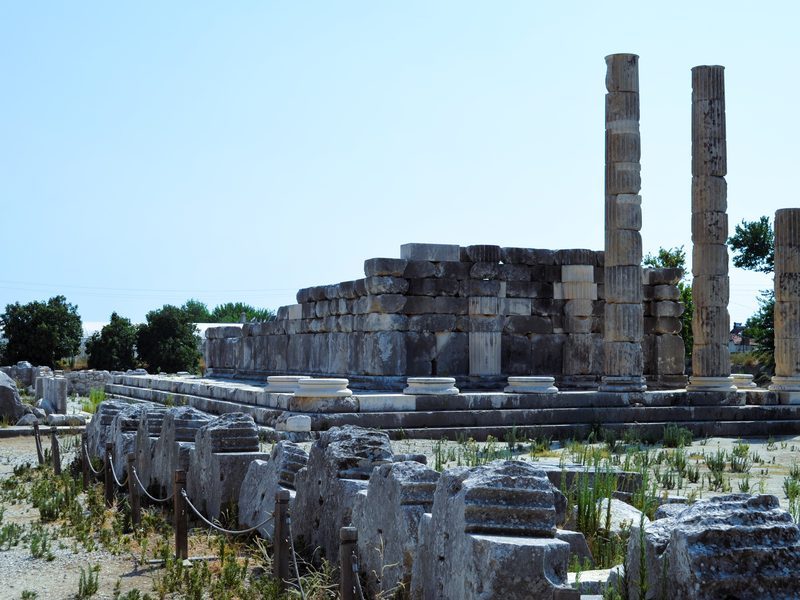 The sanctuary of Leto at Letoon, with its temple foundations and pool